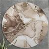 Generico Orologio da Parete, Soggiorno, Cucina, Moderno,Effetto marmo, Base legno, Lavorazione a resina, Numeri a rilievo, Diametro disponibile 40/60/80/100 cm, Made in Italy (Lady Tortora, 60 cm.)