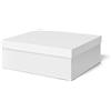 ilo - Scatola per Armadio Rigida con Coperchio cm 45x40 H.16 - Contenitore Portaoggetti Decorativo - Rivestimento Soft Touch Bianco, Piacevole al Tatto - Riciclabile e Prodotto in Italia