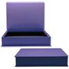 NEUSER PAPIER Confezione regalo con coperchio ribaltabile, 1 pezzo, DIN A4, rivestimento viola, interno nero, 334 x 242 x 65 mm, scatola portaoggetti