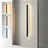 ZTWLEED Applique da Parete Interno,22W LED Lampada da Parete 3000K/4000K/6000K,Applique da parete Moderno Lunga per Soggiorno Camera da Letto Scala Corridoi Nero 60CM 110-240V