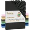 Lavea® Lenzuolo con Angoli Una Piazza e Mezza Francese 140x200 cm - Microfibra Morbida e Traspirante - Per Materassi fino a 35 cm - Con Elastico Tutto Intorno - Certificato OEKO-TEX - Antracite
