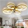 ZOMLBOF Plafoniere con Ventilatore Forma di Fiore,Telecomando&App,Ventilatore da Soffitto con Luce per Cameretta,6 Velocità,Tempistica,Silenzioso,Reversibile,Dimmerabile Memoria,Cameretta dei Bambini