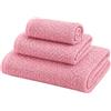 Corredocasa Set 3 Asciugamani Bagno in 100% Spugna di Cotone Qualità Premium, Made in Italy - Viso, Ospite e Telo Doccia - Lavabile in Lavatrice - Hotel, B&B e Palestre - Morbidezza Professionale Rosa