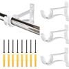 FAVENGO 4 Pezzi Supporti per Bastoni Tende Staffe da Soffitto per Tende Staffa per Montaggio a Soffitto Supporto in Lega di Alluminio con Viti e Tubo di Espansione per Fori di Diametro 25 mm