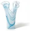 Tammaro Home Vaso in Vetro di Murano, Vasi Trasparenti da interno, Modello Due Petali Primavera Artigianale (Azzuro Cromo)