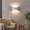 B·LED BARCELONA LED BARCELONA LED Applique da parete Pearl G9 bianco orizzontale in gesso, luce indiretta bidirezionale, pitturabile, integrato a muro, soggiorno, camera da letto, hotel, IP20