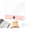 Kyduu Lampada da Lettura a LED Clip A Pannello, Luce Libro Lettura Notturna a LED Intelligente, Lampada Libro Piatta Luce Piatta A LED, Lucina Portatile per Leggere,Ricaricabile tramite USB (Rosa)