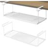 Foonary Cesto sospeso in metallo, spaziatura regolabile, per cucina, dispensa, scarpiera, guardaroba (38-70 cm)