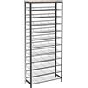HOOBRO Grande Scarpiera, Scaffale Portascarpe a 12 Livelli, Organizzatore Portascarpe, Ripiani Inclinati Rimovibili, Struttura in Metallo, per Ingresso, Corridoio, Nero e Grigio EBG51XJ01