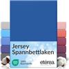 etérea Himmlische Qualität etérea Jersey lenzuolo con angoli 90x200-100x200 cm Blu Epaisseur 15-25 cm - 100% Cotone - Oekotex materasso Letto copripiumino - lenzuola 90x200cm - 100x200cm Blue