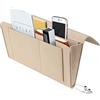 BOOWEN Tasca Portaoggetti Letto Organizer per Bracciolo Divano con 5 Tasche Feltro Borsa da Comodino per Telefono Telecomand Occhiali Tavoletta (beige)