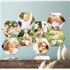 MuchoWow© Crea il tuo murale fotografico personalizzato | Pannelli murali esagonali - Collage fotografico - Regali personalizzati - Decorazione murale con la tua foto (Medio, 6 pezzi)