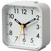 Vexnaro Sveglia Analogica Silenziosa, Senza Ticchettio con Snooze e Luce Notturna, Allarme Forte a Batteria Orologio da Comodino Portatile per Camera da Letto, Ufficio, Viaggio (Bianco)