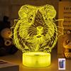 Ammonite Luce notturna a forma di porcellino d'India, lampada LED 3D con telecomando, 16 colori cangianti e timer, luce decorativa per la stanza, illuminazione ambientale vivace, regalo di compleanno