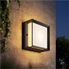 Klighten Applique da Parete E27x2 Esterno/Interno,Max 60W,IP65 Impermeabile per Interni ed Esterni,PC + Aluminio,Lampadina Non Inclusa,Nero