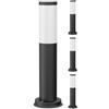 ledscom.de 4x bitta luminosa PORU nera per esterni, acciaio inox, rotonda, 38,5 cm, incl. lampadina E27 max. 963lm bianco caldo dimmerabile in 3 fasi senza dimmer