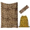 ThrenodyToy Telo Mare Stampa Leopardo,160x80cm Asciugamano Spiaggia Antisabbia in Microfibra,Asciugatura Rapida, Set 3 Pezzi con Borsa e Cerchietto,Ideale per Vacanze Estive e Viaggi(A)