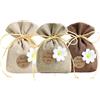DAHI 18 Pezzi Sacchetti Juta per Confetti, Sacchettini Bomboniere Portaconfetti 10 x 14 cm, Vuoti per Lavanda, Sacchetti Regalo in Stoffa Piccoli, Sacchetto per Matrimonio Comunione Battesimo Natale