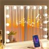 FENCHILIN Grande specchio per il trucco con altoparlante, Luce 3 modalità Hollywood, 15 lampadine LED, dimmerabile, da Tavolo, da Parete