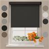 Raamdecoratie DTCH® Tenda a rullo oscurate senza fori 80 x 190 cm (LxA) grigio scuro, disponibile in larghezze da 40 a 240 cm, inclusi supporti a pinza, accorciabile autonomamente, tende a pinza