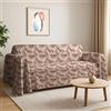imi shop Telo Copridivano Copripoltrona Tela Grossa Robusta 250x280 cm Lenzuolo Copritutto Cotone Granfoulard Fantasia Geometrico (Marrone)