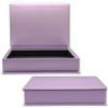 NEUSER PAPIER Confezione regalo con coperchio ribaltabile, 1 pezzo, DIN A4, rivestimento viola, interno nero, 334 x 242 x 65 mm, scatola portaoggetti