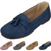 MAOAEAD Mocassini ortopedici da donna in pelle, leggeri, traspiranti, senza lacci, con supporto per arco plantare, eleganti scarpe casual per lavoro, ufficio, Blu scuro, 41.5 EU