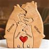 Smile lab Puzzle Personalizzato in Legno Famiglia Festa Della Mamma Idee Regalo Puzzle con Nomi Regalo Donna Uomo Compleanno Natale Anniversario Decorazioni Casa (OrsoB)
