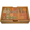 LOGOPLAY Domino Doppio 9 - Gioco di società in legno con 56 mattoncini