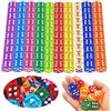 SPERMUOY Set di 100 pezzi di dadi, dadi a sei facce da 12 mm, set di dadi multicolore in acrilico trasparente, per giochi da tavolo, giochi matematici, feste in famiglia.