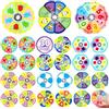 SCIONE 30 Mini Fidget Spinners per Bambini - Premi Educativi con Disegni Insetti, Animali, Numeri & Cibi, per Ricompense Classe e Regali Compleanno (4 cm)