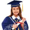 Generico Toga Bambino,Toghe Per Diplomi Bambini,Set Toga E Tocco Per Bambini 2-16 Costume Da Laureato Con Stola Cappello E Nappina Abito Diploma Asilo Scuola Materna Primaria Kit Completo Graduazione