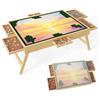 STYPLZ Puzzle da 1000 pezzi, supporto regolabile, tavolo in legno per puzzle, puzzle con 6 scomparti e 1 copertura