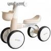 Baroni Toys Bici Senza Pedali Beige a 4 Ruote per Bambini dai 3 Anni, Primi Passi con Luci e Suoni, Cestino Portaoggetti, Balanced Bike, Ideale per Sviluppo Motorio e Coordinazione, 55x22x42cm