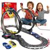 YOOHBERRYS Pista Macchine Telecomandate, 1:64 Piste Elettriche Piste Auto Con 2 Macchine, USB, Comandi, Contatore, Passaggio A 360°, Giocattoli Regali Piste da Corsa Bambini 3 4 5 6 7 8 Anni (308CM)