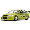 Jada - Modellino auto Mitsubishi Lancer EVO II, 253203052, di Brian del film Fast and Furious (2002),1:24, colore: verde/giallo