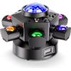 Yespick 150W Teste Mobili LED, Luci DJ, Luci Discoteca con Telecomando, 6 Bracci 4 in 1 Proiettore, Las Magic Ball Strobo, DMX512 Attivato dal Suono per Festa Matrimonio Bar Disco