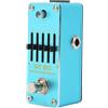 Headerbs Mini Equalizzatore per Chitarra Elettrica Blu Pedale Analogico a 5 Bande, Guscio in Metallo, True Bypass, Facile da Trasportare, Effetto Equalizzatore per Chitarra Elettrica Pedale