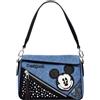 Desigual Accessories-Borsa a Mano in Poliuretano, Accessori Donna, Blu