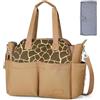 Lekebaby Borsa Fasciatoio Neonato Bambini per Passeggino, Impermeabile Multifunzionale Borsas Mamma Neonato con Fasciatoio Portatile e Ganci Passeggini Adatta per Viaggi/Shopping