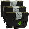Neouza 3PK compatibile per Brother P-Touch Laminated TZe TZ Label tape Cartridge 12 mm x 8 m TZe-135 White on Clear