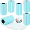 Heqishun Etichette adesive stampabili autoadesive 6 rotoli di etichette termiche dirette per mini stampante PeriPage P1/P2