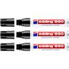 EDDING Set di 3 pennarelli permanenti 850 nero punta larga smussata 5-15 mm