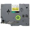 BROVACS 1 confezione di nastro adesivo flessibile nero su giallo, compatibile con Brother P-Touch TZ FX621 TZe FX621 9 mm 3/8 OPA1462