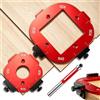 SIGANDG Modello di Fresa a Raggio,4 in 1 Dima di Fresatura a Raggio D'angolo con Raggio R10/15/20/25 e R30/35/40/50 per Lavorazione del Legno Fai da Te Rosso (2 pezzi)