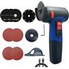 LLOOPK Levigatrice elettrica, Smerigliatrice angolare a batteria Mini levigatrice Lucidatrice a al litio ricaricabile USB Rettifica Taglio Utensili elettrici fai-da-te(Blauw)