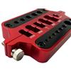 NiuLumea Saldatura in alluminio per stazione di isolamento, 110 x 60 x 15 mm, per connettori XT60/XT90/T, per strumenti RC, per colore rosso