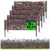KADAX Palissade in vimini naturale fatta a mano per delimitare vialetti e aiuole, recinzione per prato, 5 pezzi, 60 x 20 cm