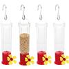 Generic Abbeveratoio per colibrì, contenitore trasparente per cibo e acqua | 4 pezzi piccolo abbeveratoio per colibrì resistente a formiche e api con ganci in acciaio inox - Decorazione per terrazza giardino