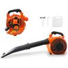 TANIASHOP Soffiatore a scoppio 52CC con motore 2 Tempi Potenza 1500W Soffiatore da giardino per manutezione spazi esterni leggero e portatile, per la cura del prato, detriti e pulizia del cortile